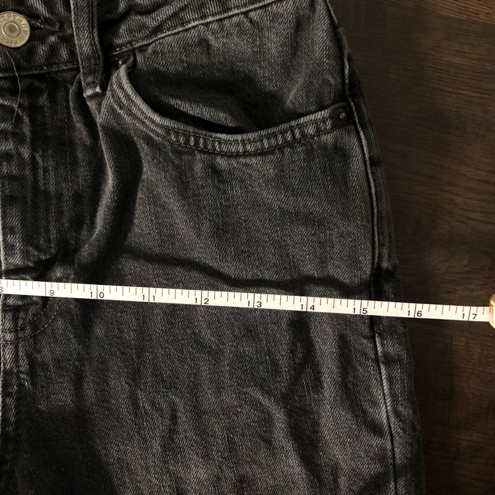 Topshop Washed Black Mom Jeans - Picture 6 of 7